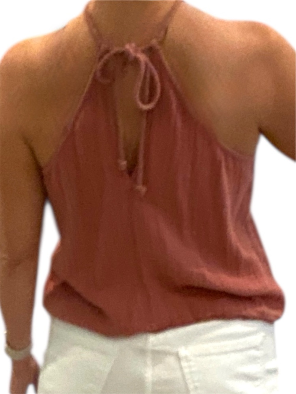 Aerie Rope Tie Halter Top in Mauve Medium - Picture 5 of 12